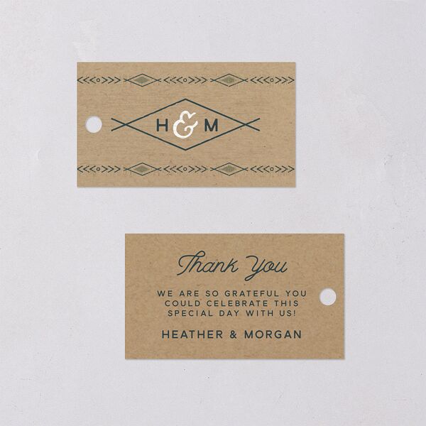 Vintage Mountain Favor Gift Tags Pool Signature