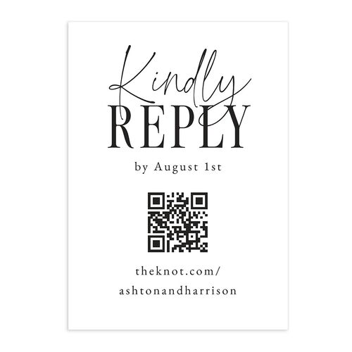 Timeless Lockup QR Code RSVP Cards Charcoal Signature Standard