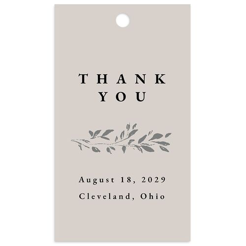 Dainty Frame Favor Gift Tags Steel Gray Signature