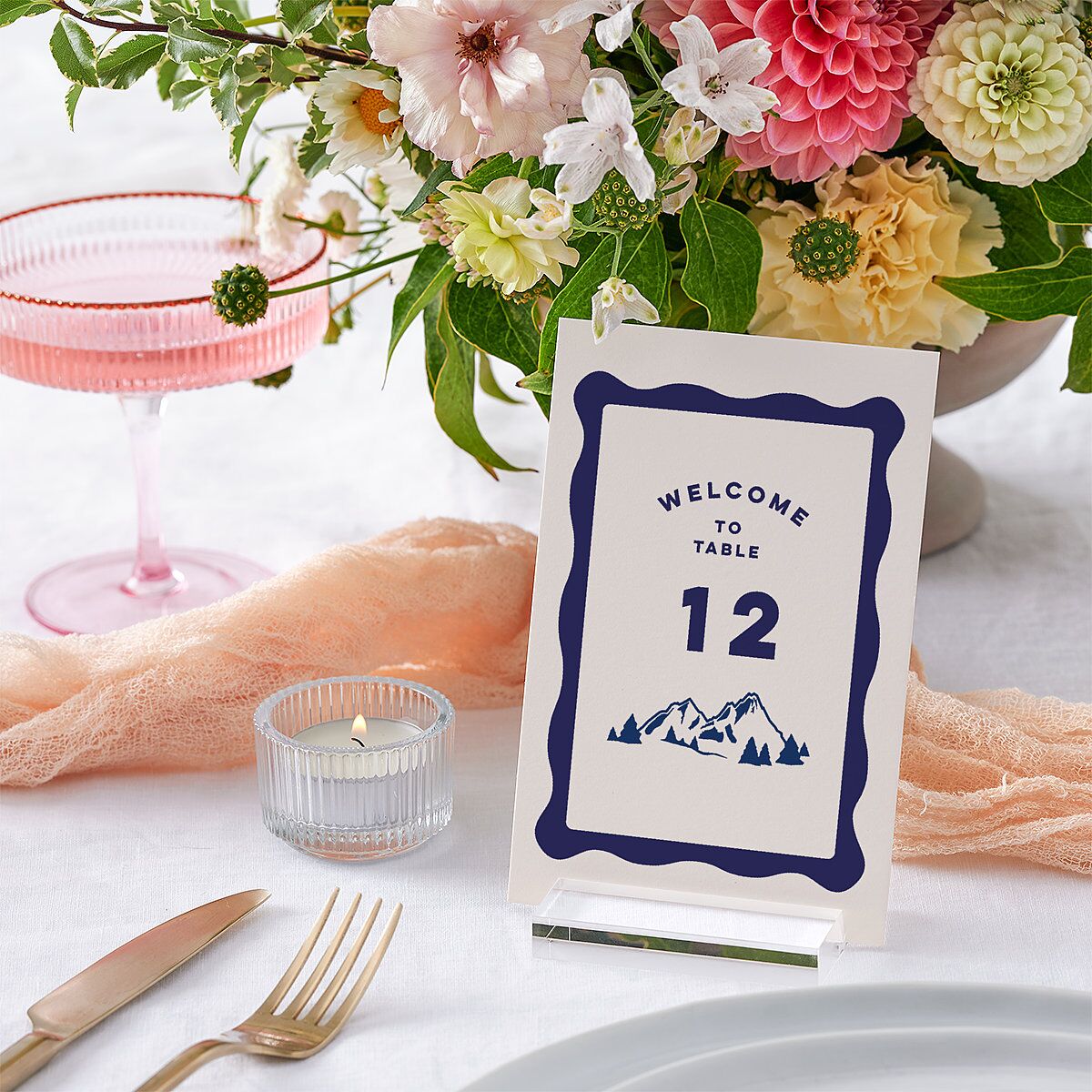 Adventure Icon Table Numbers Navy Signature