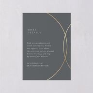 Minimal Rings Wedding Enclosure Cards Gold Slate Signature