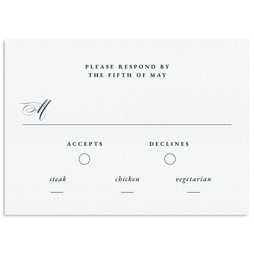Opulent Garden Foil Wedding Response Cards Gold Dark Emerald Signature Standard