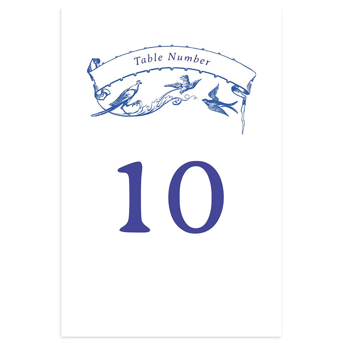 Vintage Toile Table Numbers