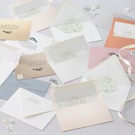 Elegant Greenery Save The Date Cards Pure White Signature smooth Blank No Standard