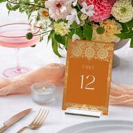 Hacienda Elegante Table Numbers Gold Cinnamon Signature