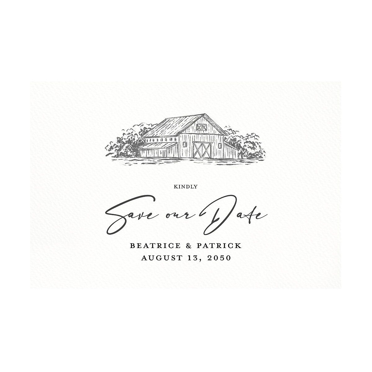 Romantic Setting Save The Date Postcards