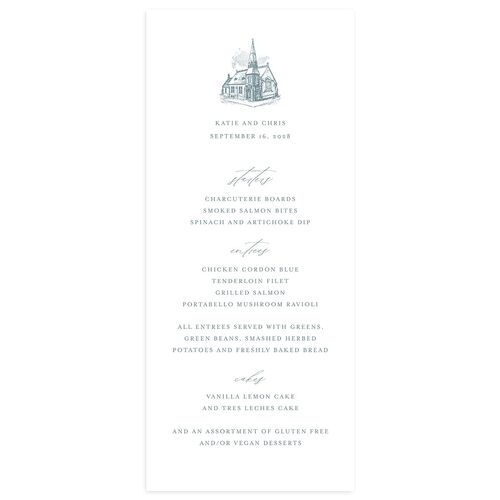 Classic Landscape Menus Regency Blue Signature