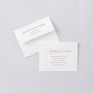 Classic Border First Married Christmas Thank You Cards Ruby