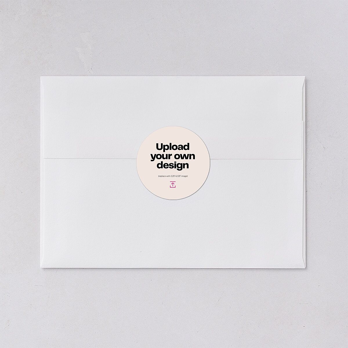 Upload Your Own Design Wedding Stickers Pure White Circle