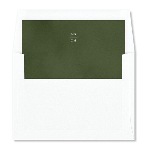 Romantic Vineyard Envelope Liners Hunter Green Standard