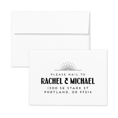 Vintage Art Deco Photo Response Card Envelopes Off-White White Return Address Signature Standard
