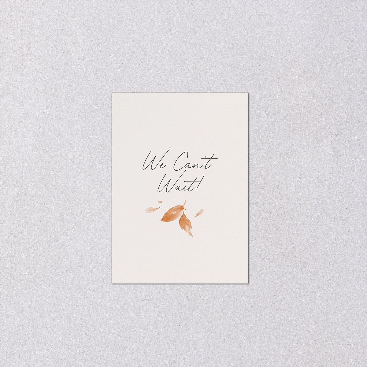 Leafy Garland Foil QR Code RSVP Cards Champagne Signature Standard