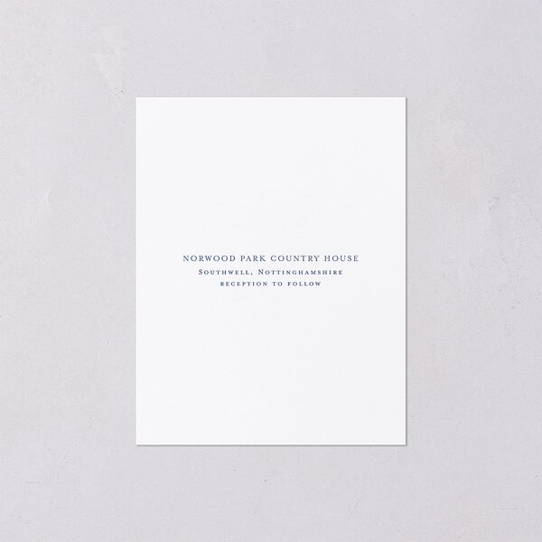 Rose Crest Photo Save the Date Petite Cards Regency Blue Signature smooth Blank No