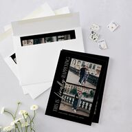 Ornate Garden Save the Date Cards Garnet Signature smooth Blank No Standard