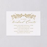 Antique Botanical Garland Wedding Enclosure Cards Champagne Signature Standard