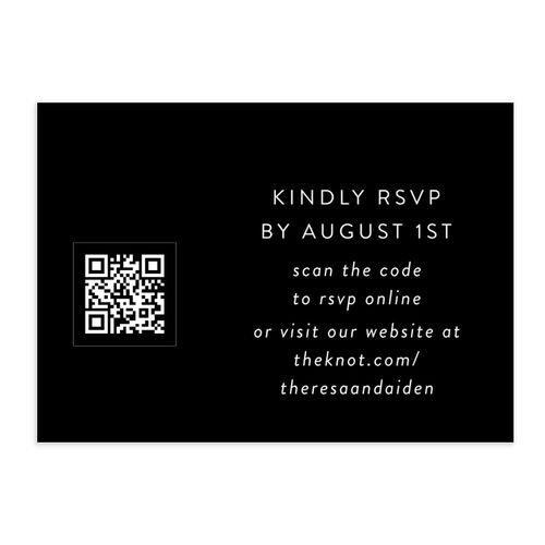 Simply Refined Photo QR Code RSVP Cards Midnight Signature Standard