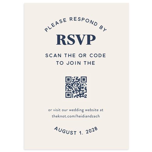 Custom Pet Portrait Wedding Response Cards Midnight Navy Signature Standard