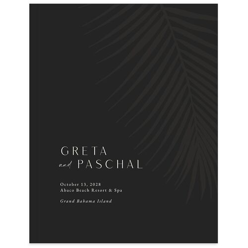 Lavish Palm Wedding Guest Book Licorice