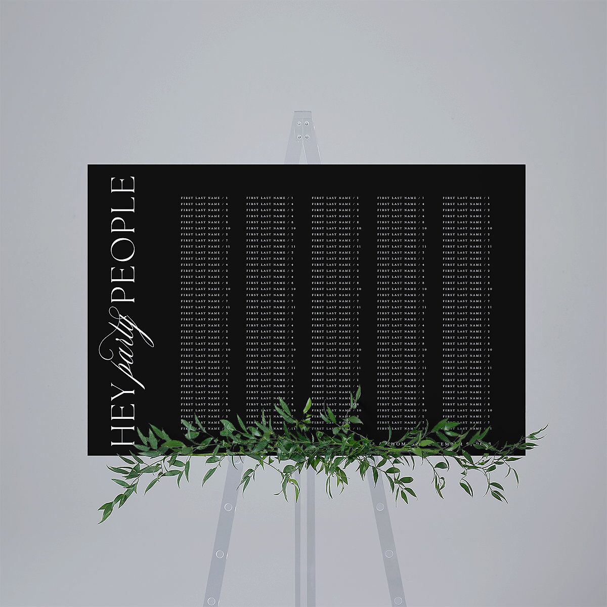 Classic Capture Standard Seating Chart Large Midnight Standard Indoor Foam Core L Seating