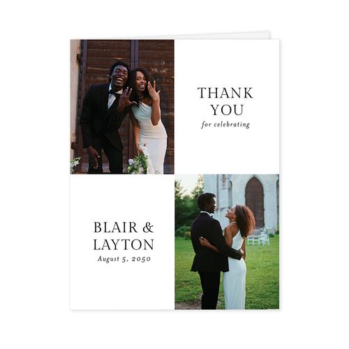 Elegant Photo Apex Thank You Cards Pure White