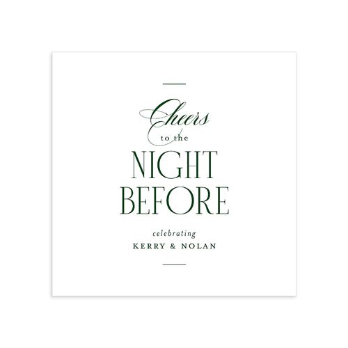 The Night Before Cosmopolitan Cocktail Napkins Hunter Green Napkin Uncoined