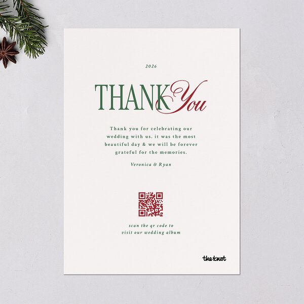 Married Christmas Calligraphy Holiday Cards Hunter Green Signature Blank Standard