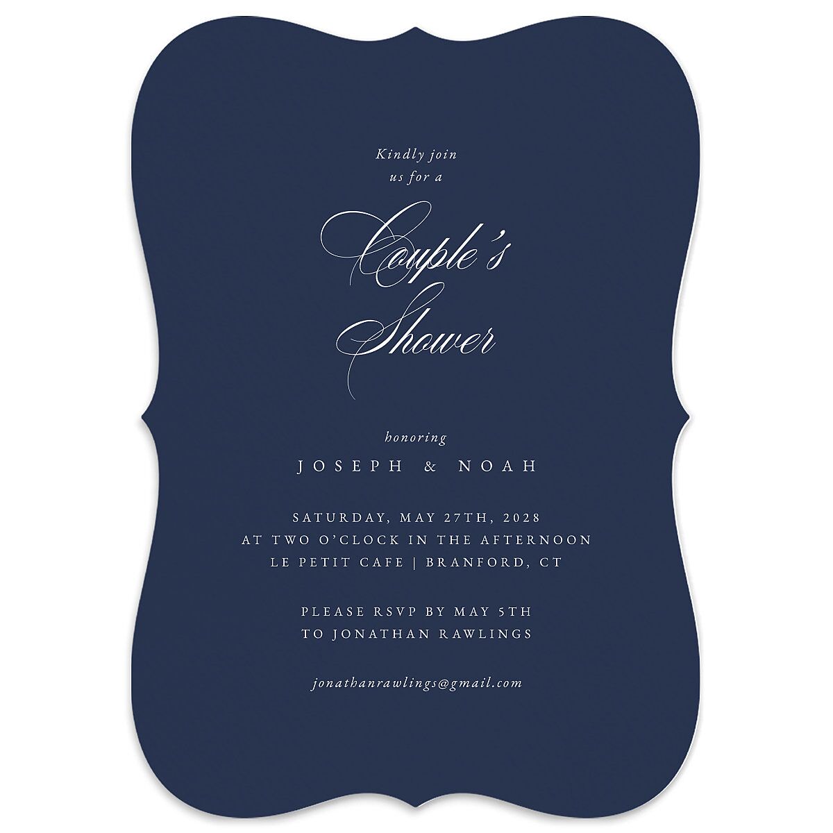 Formal Nautical Bridal Shower Invitations