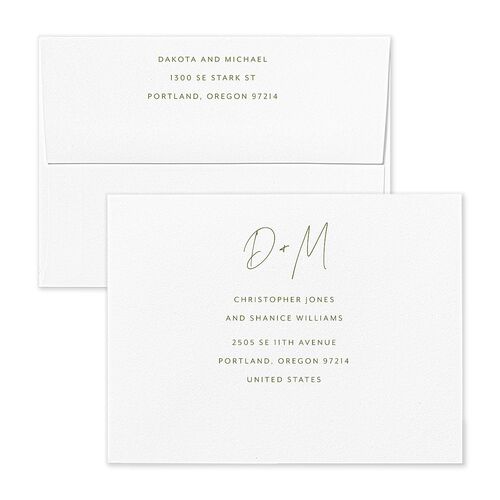 Signatures Save the Date Magnet Envelopes Kraft Dark Camo Return Address Signature Standard