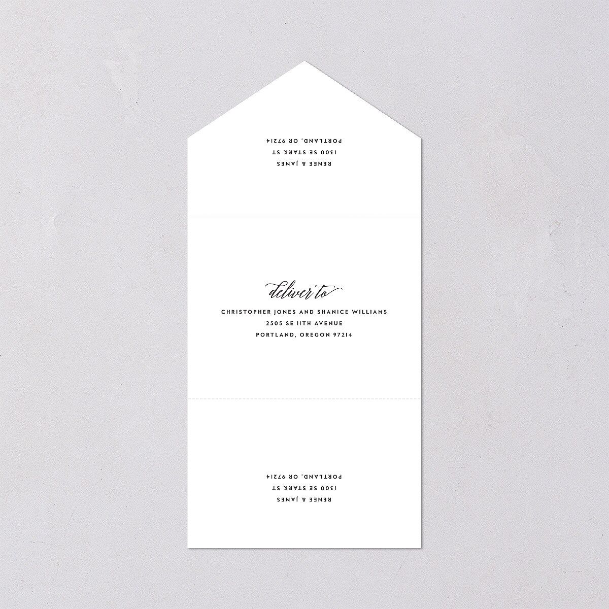 We Do All-in-One Wedding Invitations Medieval Grey Signature Light Both Recipient and Return Addresses No