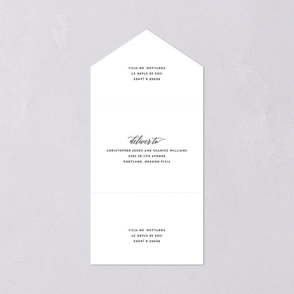 We Do All-in-One Wedding Invitations Medieval Grey Signature Light Both Recipient and Return Addresses No