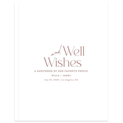 Happy Tears Wedding Guest Book Shell Pink