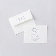 Jewish Rings Thank You Card Envelopes White Pure White Both Recipient and Return Addresses Signature Standard