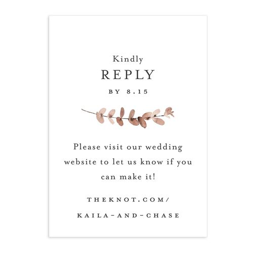 Soft Pampas Botanical URL RSVP Cards Sheer Lilac Signature Standard