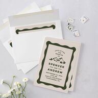 Adventure Icon Wedding Invitations Hunter Green Signature Blank No Standard
