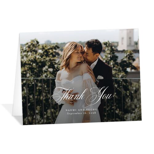 Vintage Florals Thank You Cards Sepia
