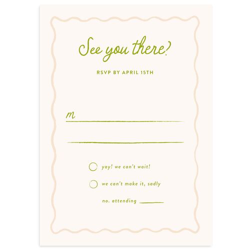 Eclectic Painted Stripes Wedding Response Cards Pear Signature Standard