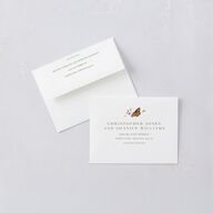 Rustic Butterflies Save the Date Petite Cards Scottish Green Signature smooth Blank No Standard