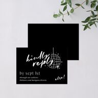Til Death Do We Disco URL RSVP Cards Licorice Signature Standard