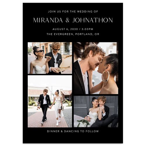 Window Gallery Wedding Invitations Midnight Signature Blank No Standard