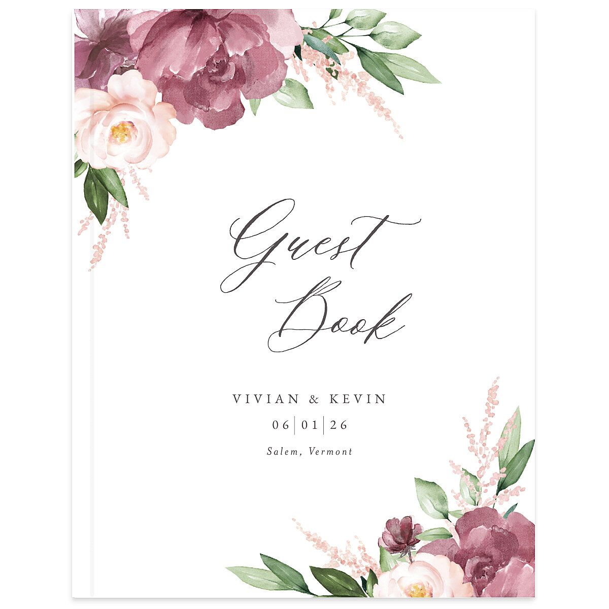 Beloved Floral Wedding Guest Book