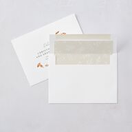 Leafy Garland Foil Wedding Invitations Gold Champagne Signature Blank No Standard