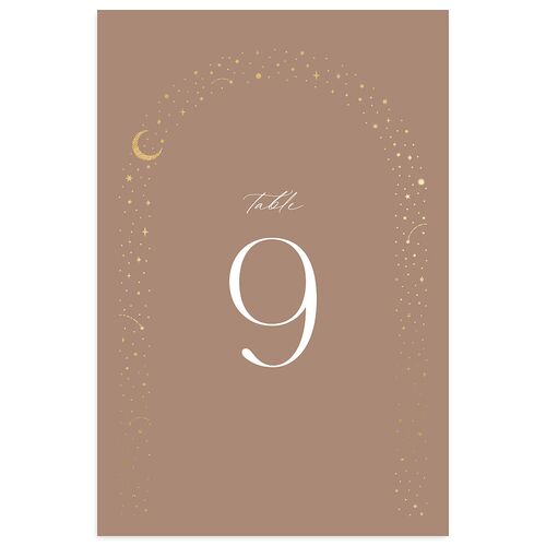 Celestial Arch Table Numbers Gold Fawn Signature