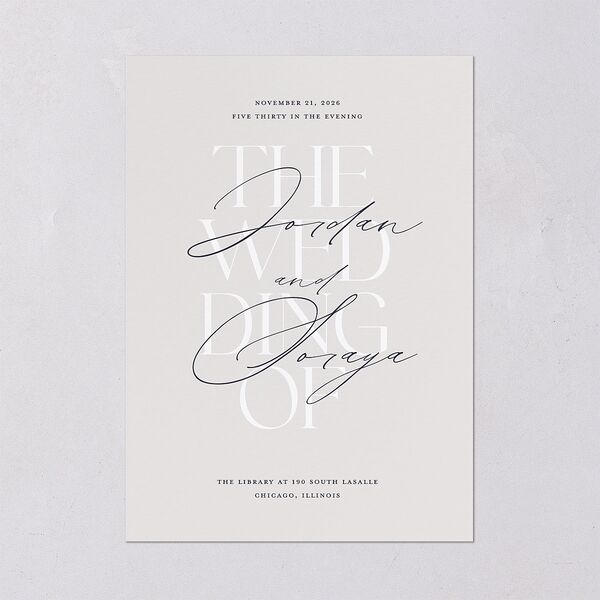 Overlay Wedding Invitations Dark Navy Signature Blank No Standard