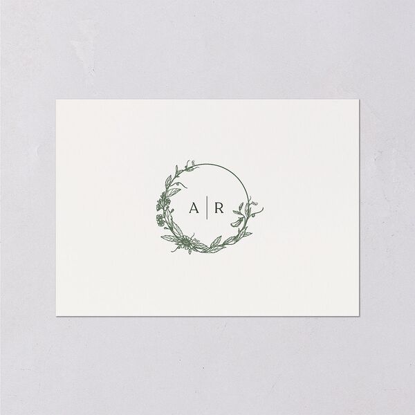 Botanical Arch Wedding Enclosure Cards Hunter Green Signature Standard