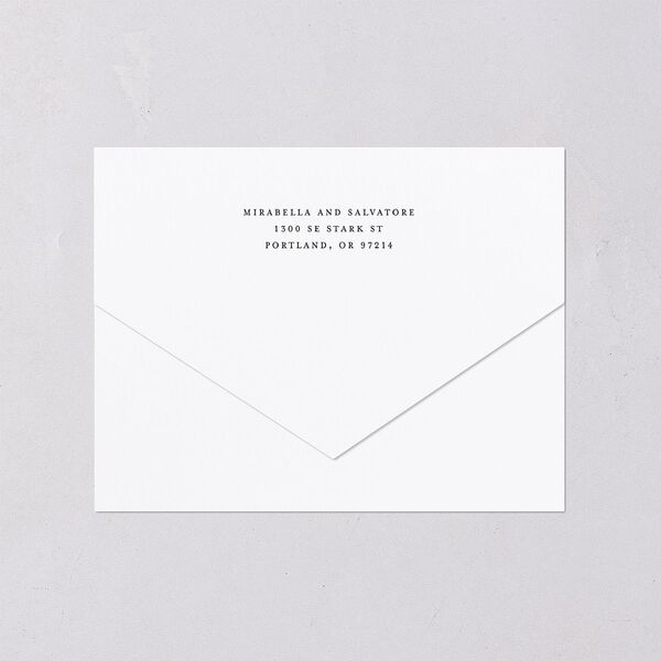 Elegant Floral Regency All-in-One Wedding Invitations Pink Cotton Signature Light Both Recipient and Return Addresses No