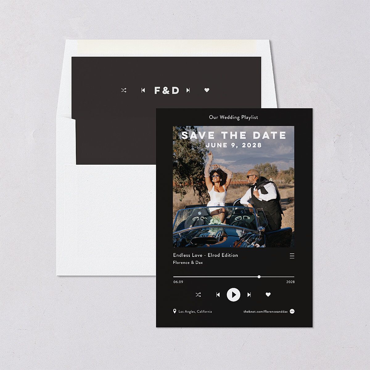 Wedding Playlist Save the Date Cards — view 4