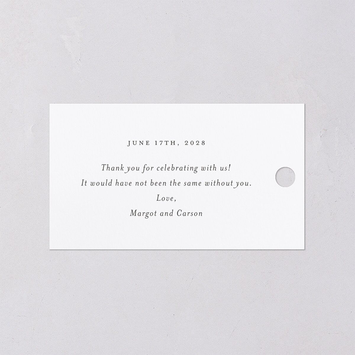 Southern Oak Tree Foil Favor Gift Tags Gold Pure White Signature