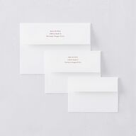 Simple Script Thank You Card Envelopes White Vintage Pink Both Recipient and Return Addresses Signature Standard