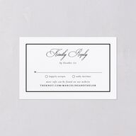 Classic Champagne with Bows All-in-One Wedding Invitations Pure White Signature Light Both Recipient and Return Addresses No