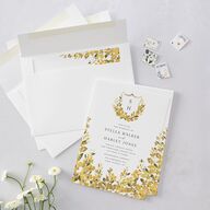 Delphinium Crest Wedding Invitations Daffodil Signature Blank No